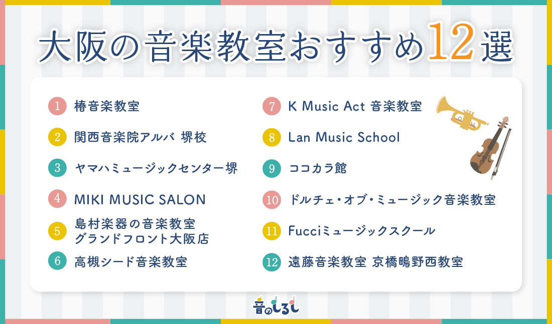 大阪の音楽教室おすすめ12選