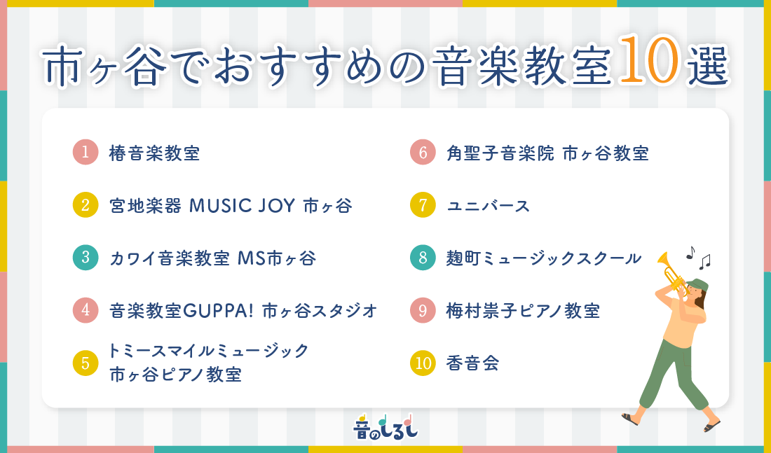 市ヶ谷でおすすめの音楽教室10選