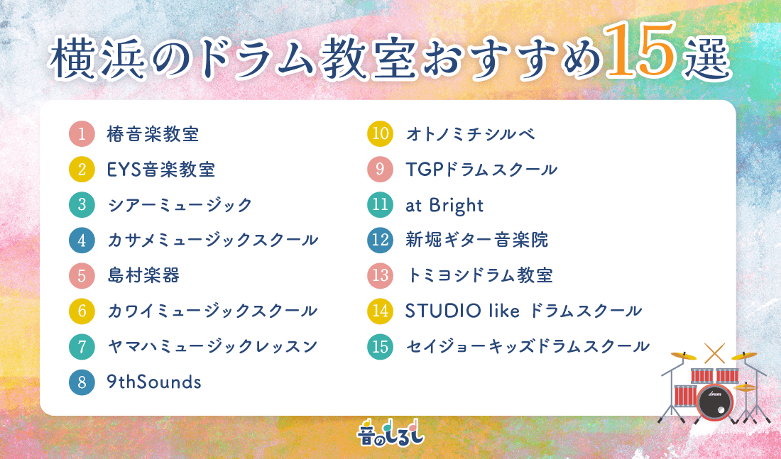 横浜にあるドラム教室おすすめ15選