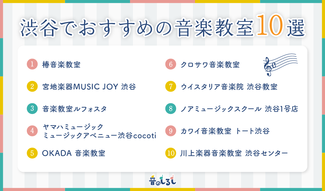 渋谷でおすすめの音楽教室10選