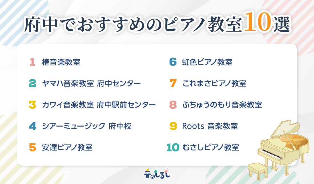 府中でおすすめのピアノ教室10選