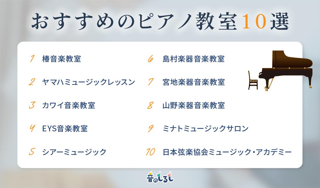 おすすめのピアノ教室10選
