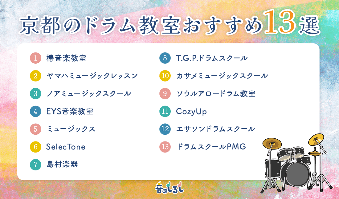 吉祥寺にあるドラム教室おすすめ13選