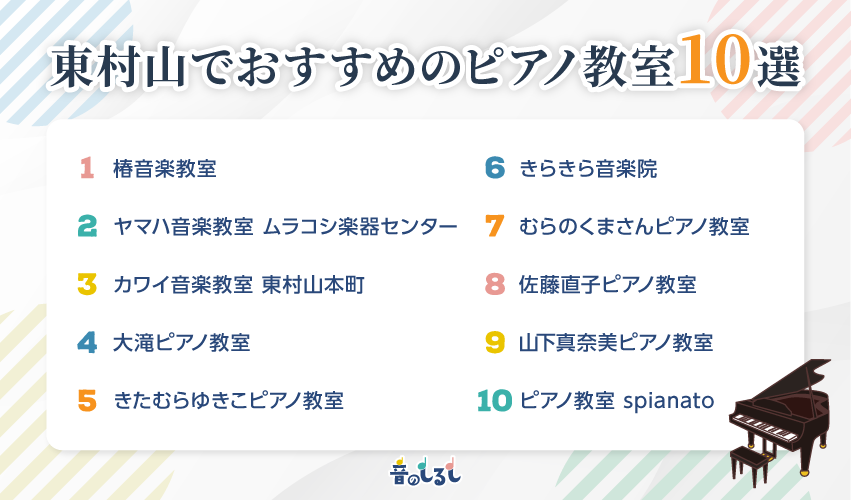 東村山でおすすめのピアノ教室10選