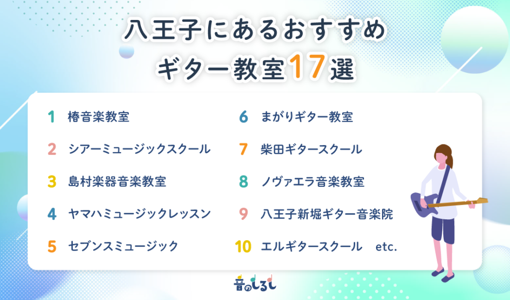 八王子にあるおすすめギター教室17選