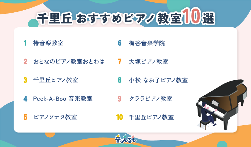 千里丘にあるおすすめピアノ教室10選